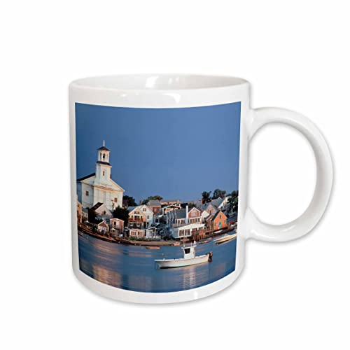 3dRose mug_192153_2 Usa Cape Cod Massachusetts Provincetown Harbor And Town Ceramic Mug, 15 oz