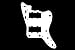Pickguard for Jazzmaster White 3-ply (W/B/W) Allparts PG-0582-035