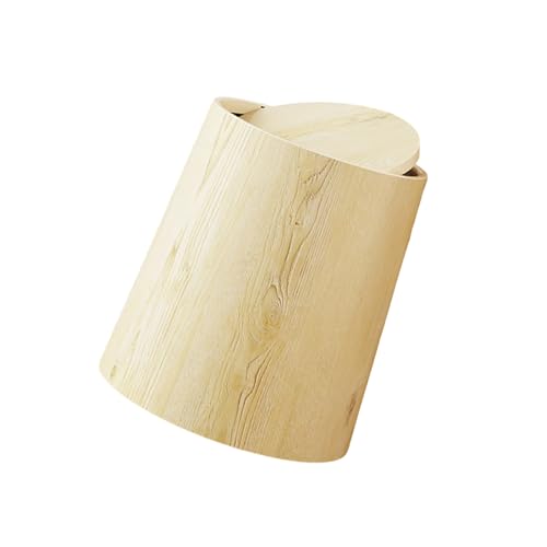 Poubelle rétro imitation bois anti-odeur pour décoration maison