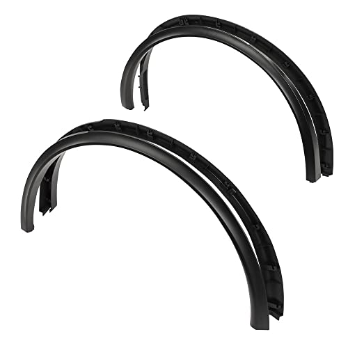 PIT66 Fender Flares, Compatible With Tesla Model Y 2020-2024 Wide Body Front 0.57" / Rear 0.60" Smooth Modification Paint Style 4Pcs 149416300B