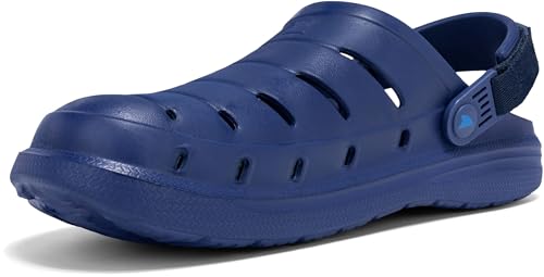 RUGGED SHARK Cove Clogs for Men – Lightweight Shark-LITE EVA, Swivel Backstrap, Traction Grooved Footbed, Ventilated, Easy On/Off, Ideal for Summer, Beach, Pool, and Outdoor Adventures