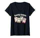 Photo Gallery spooky season ghost tarocchi carte carino halloween tee maglietta con collo a v Photo Gallery spooky season ghost tarocchi carte carino halloween tee maglietta con collo a v