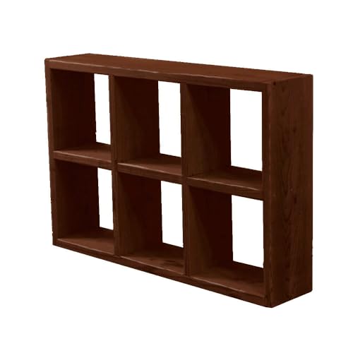 OLD ASHIBA 格子ラック 300型 3×2 幅104cm×高さ70.5cm×奥行20.5cm 屋内用濃茶(こいちゃ)足場板 古材 スタッキングシェルフ オープンラック 収納 ディスプレイ 間仕切り 多目的棚 受注生産