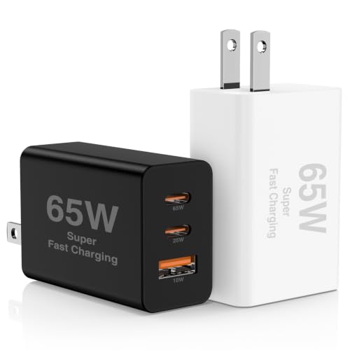 Hzevn 2-Pack 65W GaN Charger (3-Port)