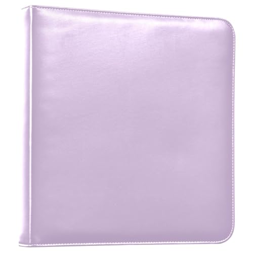 Sinestou Light Purple Photo Album Self Adhesive Scrapbook Album for 4x6 6x8 Pictures DIY Photo Book 40 Pages Leather Cover Scrapbook Photo Albums for Anniversary Travel Family