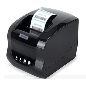 XWWDP kleine labelprinter mobiele USB blauw 58 mm thermische multi-bonprinter sticker draadloos (kleur: zwart, maat: 140 x 212 x 144 mm)