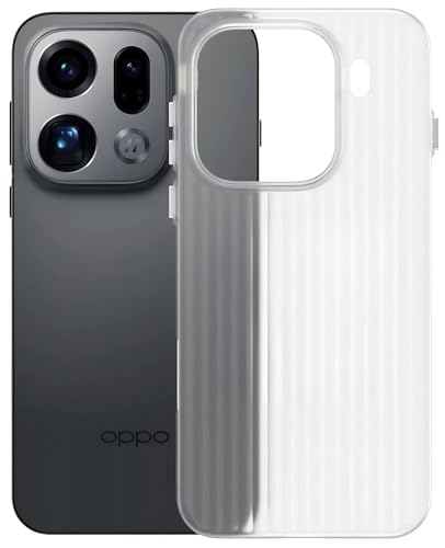 Image of Kapa Wave Frosted Grip Back Cover for Oppo Find X9 Pro | Ultra Slim [with Metal Buttons] Matte Finish Back Case (White)