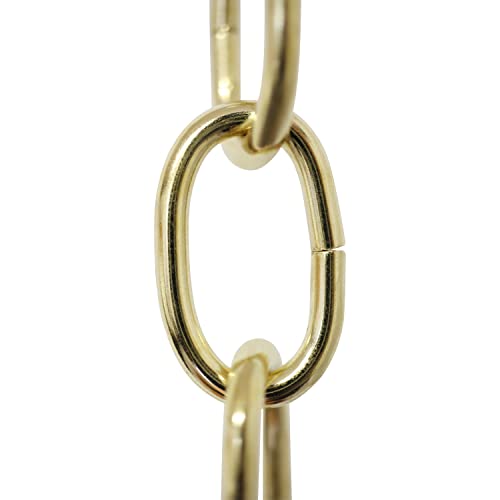 Image of RCH Hardware CH-S56-11S-PB Steel Chandelier Chain 9 Gauge, Polished Brass (1 Foot)