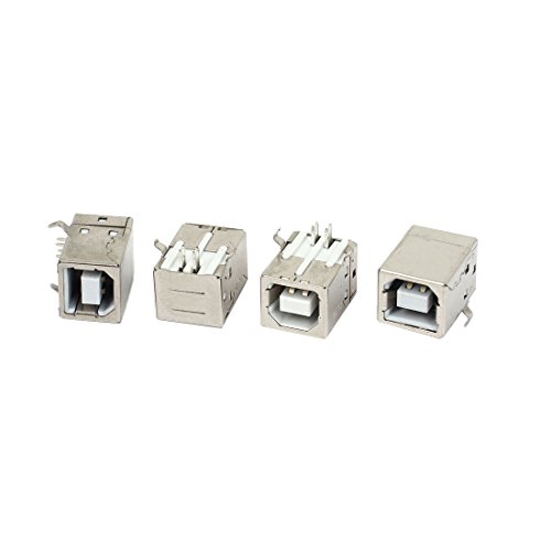 sourcing map 4Stk. USB-B Typ Rechter Winkel PCB Steckdose Buchse Verbinder
