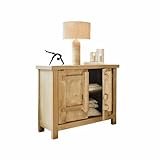 Bois reconditionné Loberon Commode Trésorique, grain de bois naturel, caractère rustique, grand espace de rangement, commode en bois de pin, marron