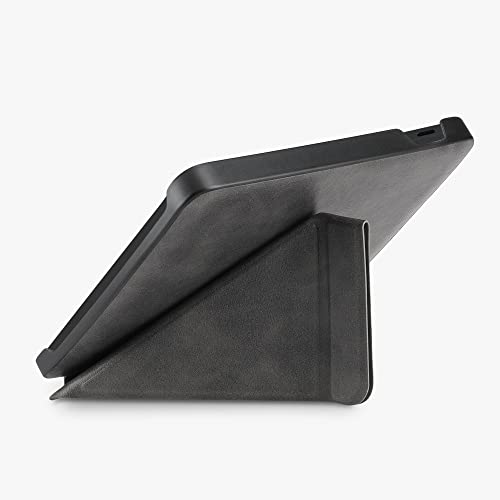 kwmobile Hülle kompatibel mit Tolino Vision 6 Hülle - Kunstleder Case - eReader Schutzhülle - Cover Anthrazit