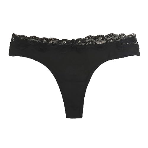 Cocila Bragas Mujer Algodon Cintura Alta Encaje Braguita De Talle Alto Culotte Interior Algodón Cómoda Transpirable Sexy Bajo para (Black, S) Postparto Braga Braguitas Rojas Navidad Tangas