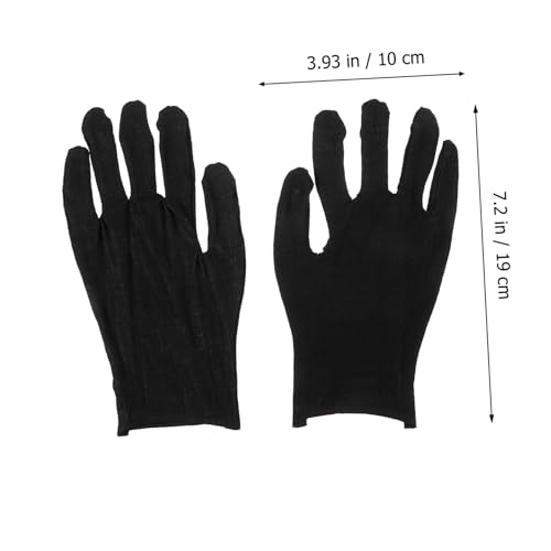 Guantes de algodón negros gruesos para tareas industriales y jardinería, pack de 24 pares 7