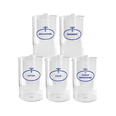 BV MEDICAL Clear Sundry Jars, Set of 5 Cover