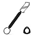 Paracord Survival - Llavero con mosquetón, cordón trenzado y anilla con gancho para llaves, cuchillo, linterna al aire libre, camping, senderismo by SkyFox