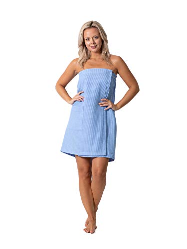Image of Robe Direct Quick Dry, Lightweight Waffle Spa /Bath Wrap with Adjustable Closure & Elastic Top
