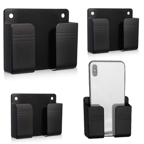 qhklew 4 Stück Selbstklebende Handy Wandhalterung, Wandhalterung Handy Ladegerät Halterung