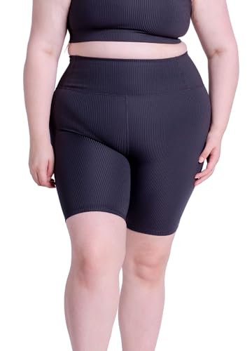 Short de yoga côtelé Girlfriend Collective en maille stretch confortable pour femme