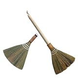 Alipis 2 Stück Teiliges Weiden softbesen Langem Stiel Handlicher Kleiner Besen Langlebig und Platzsparend für Präzise Reinigung von Böden und Oberflächen im Haushalt