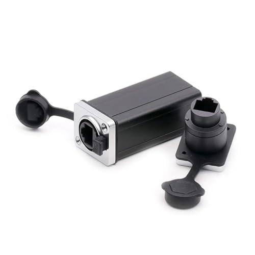 Conector acoplador RJ45 hembra a hembra recto para montaje en panel con carcasa de plástico de 65mm 7