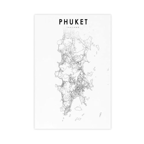 Poster Phuket sur toile 60x90 cm crée une ambiance de voyage apaisante dans votre bureau de style