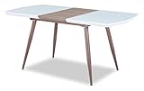HABITMOBEL Mesa Comedor Extensible, Cristal