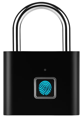 Image of JASIFS Smart Lock Fingerprint Biometric Padlock | Keyless&Password-Free Access | Stores 20 Fingerprint | Waterproof Metal Lock for Home,Office Security