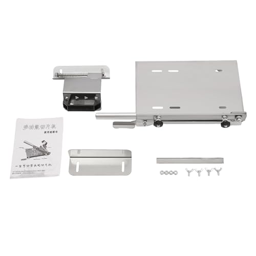 Manual Meat Slicer, Stainless Steel Frozen Meat Food Slicer Beef Mutton Household Vegetable Food Slicer Slicing Machine for Fish Chicken Restaurants and Home