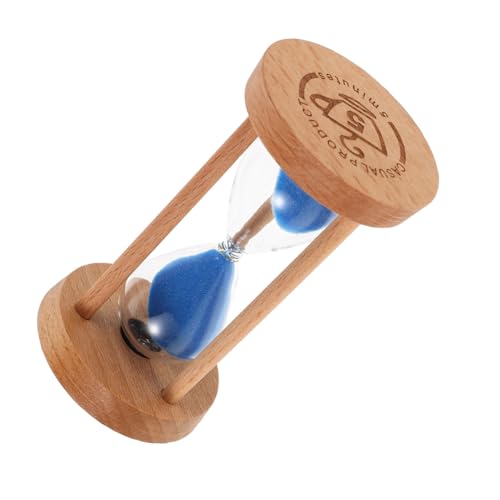 DOITOOL Reloj de Arena de Madera Minutos Temporizador Visual para Cepillado Decoración Baño Creativa Gestión