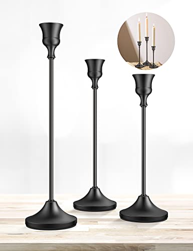 Set of 3 Candlestick Holders Decorative Candlestick Holder for Home Decor, Wedding, Dinning, Party… Cover