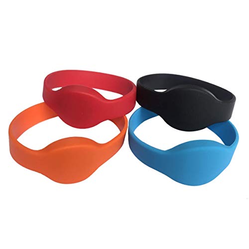 YARONGTECH-13.56MHZ ISO 14443A rfid 1K NFC Silicone rfid wristband Pack of 5 (Mix)