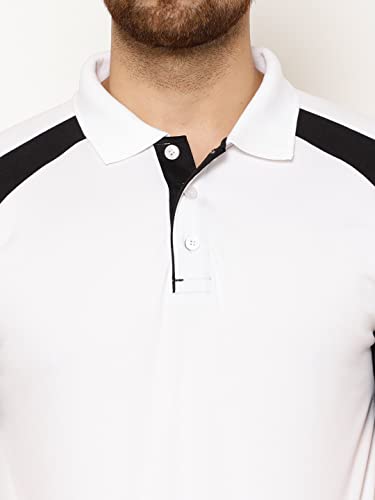 Image of EPPE Men's Polo Neck Solid Slim Fit Activewear Half Sleeve Dryfit Micro Polyester Sportswear | Casual wear T-Shirt