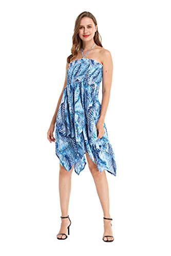 Image of Hawaii Hangover Family Matching Hawaiian Clothes, Simply Blue Leaves | Family matching Hawaiian outfits, Simply Blue Leaves, lightweight rayon, machine washable, tropical leaf print, luaus