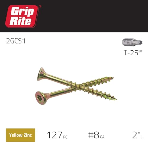Image of PRIMESOURCE 2GCS1 1LB 8X2 CONST Screw, 8 by 2 inch, Gold