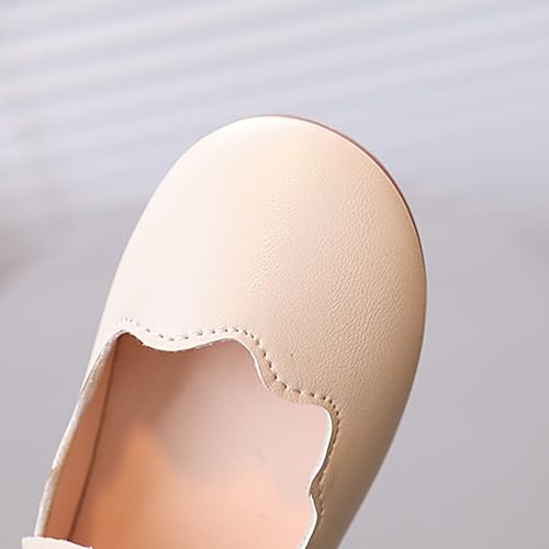 Toddler Flower Girls Dress Shoes Mary Jane Ballet Flat𝐬 for Part𝐲 School Wedding Low Heels Slip On Pearl Shoes2