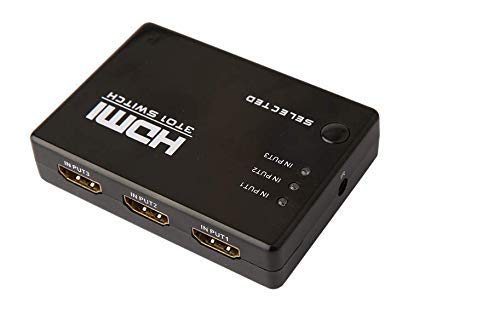 BIGPLAYER 3 Port HDMI Selector with Remote Control 4K Full HD Video Interface Hub for TV Monitor Projector Media Player Gaming Console Display Switching Device 1