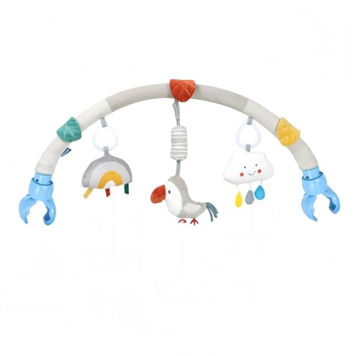 Qztuory ベビーカー用おもちゃ ベビーベッドクリップ赤ちゃんぬいぐるみチャームおもちゃカークリップベビーカークロスバーカークリップベビーカーアーチおもちゃ、エキサイティングなアクティビティアーチは赤ちゃんの感覚を刺激します 北欧風 (バーディー)