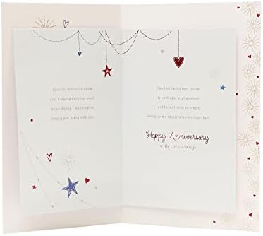 UK Greetings Wedding Anniversary Card Husband - Anniversary Card for Husband - Husband Anniversary Card Lovely Words - Sentimental Message