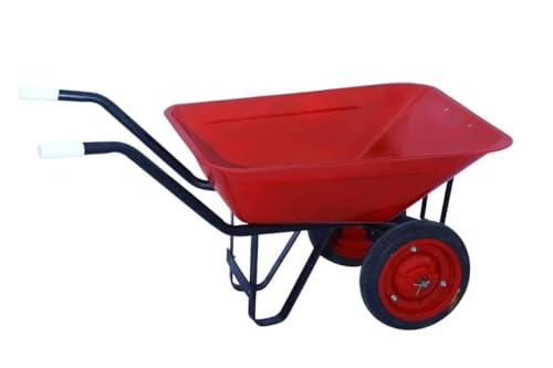 Double Tyre Angle Frame Wheelbarrow for Garbage Dumping Heav...