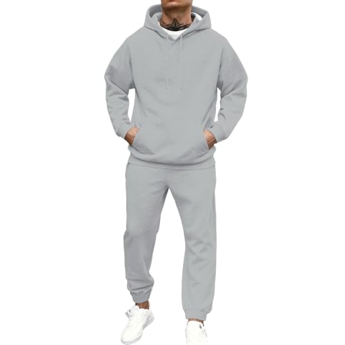MOKBAY Pulls, Gilets Et Sweats Homme Marque Grande Taille Mode Large Jogging Ensemble de Travail Stretch Cargo a Capuche Chaud Pantalon Jogging Hoodie...
