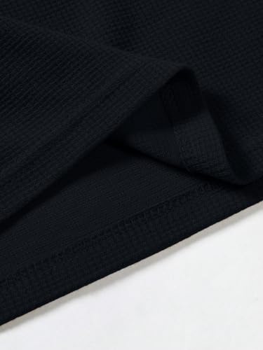 Image of TAGDO Men's Waffle Knitted V Neck|T Shirt for Man|Waffle|Cotton|Casual| Regular Fit Tees (2012)