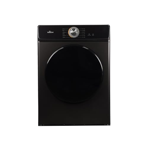 Willow W8TDB 8kg Vented Tumble Dryer with 8 Programmes 120 Min Max Cycle Time Front Loading - Black