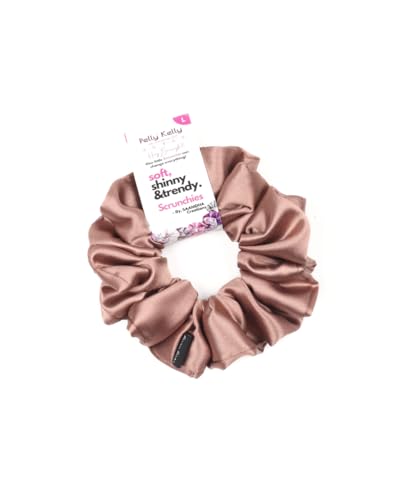Image of Satin Scrunchies Hair Bands for Women | No-Damage Elastic Hair Ties for Ponytails & Buns | Fluffy & Stylish Rubber Bands | Large Size | Pack of 5