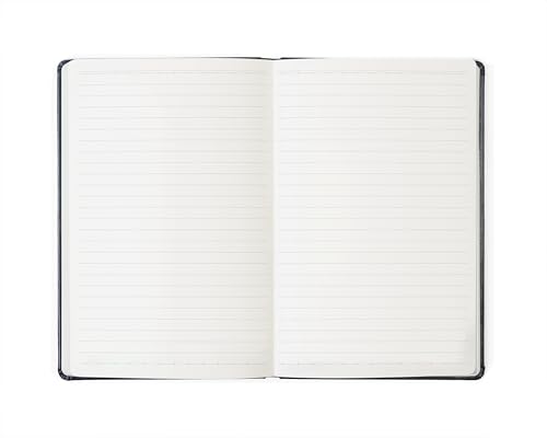 Image of A5 Professional Notebook, 244 Lined Pages, 100 GSM Thick Paper, Premium PU Leather Hardcover, Includes 2025 Reference Calendar Card, Light Steel Bule