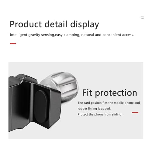 Image of Ultralight Phone Tripod Mount T6061 Aerospace Aluminum 150g 360 Ball Head Auto-Clamp Gravity Sensor Fit 58-88mm Phones for Vlogging /Car /Desktop Filming (YH-BFZ-01C)