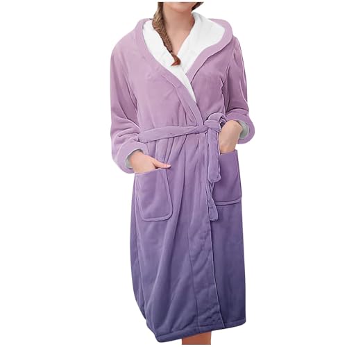 Peignoir long femme en polaire doublée pour stopper le froid à la maison