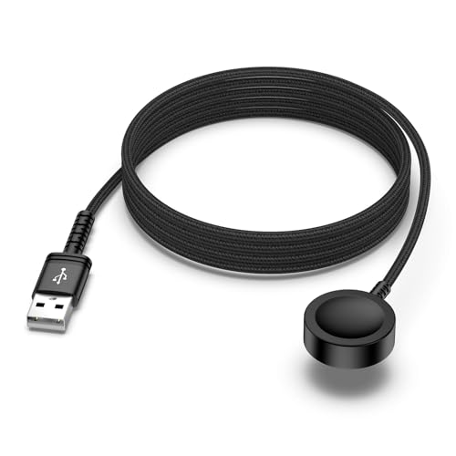 VIFIGEN Cargador de reloj para reloj 8 Classic/8/FE/7/Ultra/6/6 Classic/5 Pro/5/4/3/Active2/Active, cable de carga rápida USB, cargador inalámbrico, almohadilla de carga magnética, cable USB A