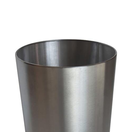 Caneca metálica para baño, níquel cepillado, 2.2 gal miniatura 3