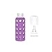 Lifefactory 9-Ounce BPA-Free Glass Baby Bottle with Protective Silicone Sleeve and Stage 2 Nipple, Grape