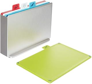Joseph Joseph Index Chopping Board Set of 4, Regular, Plastic- Silver